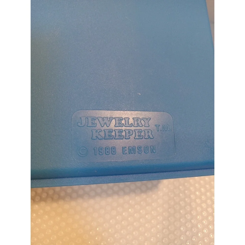 Vintage Emson 1988 Plastic Jewelry Keeper Compartment‎ Colorful Storage Box